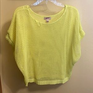 Arizona Jeans Co day glo yellow cover up